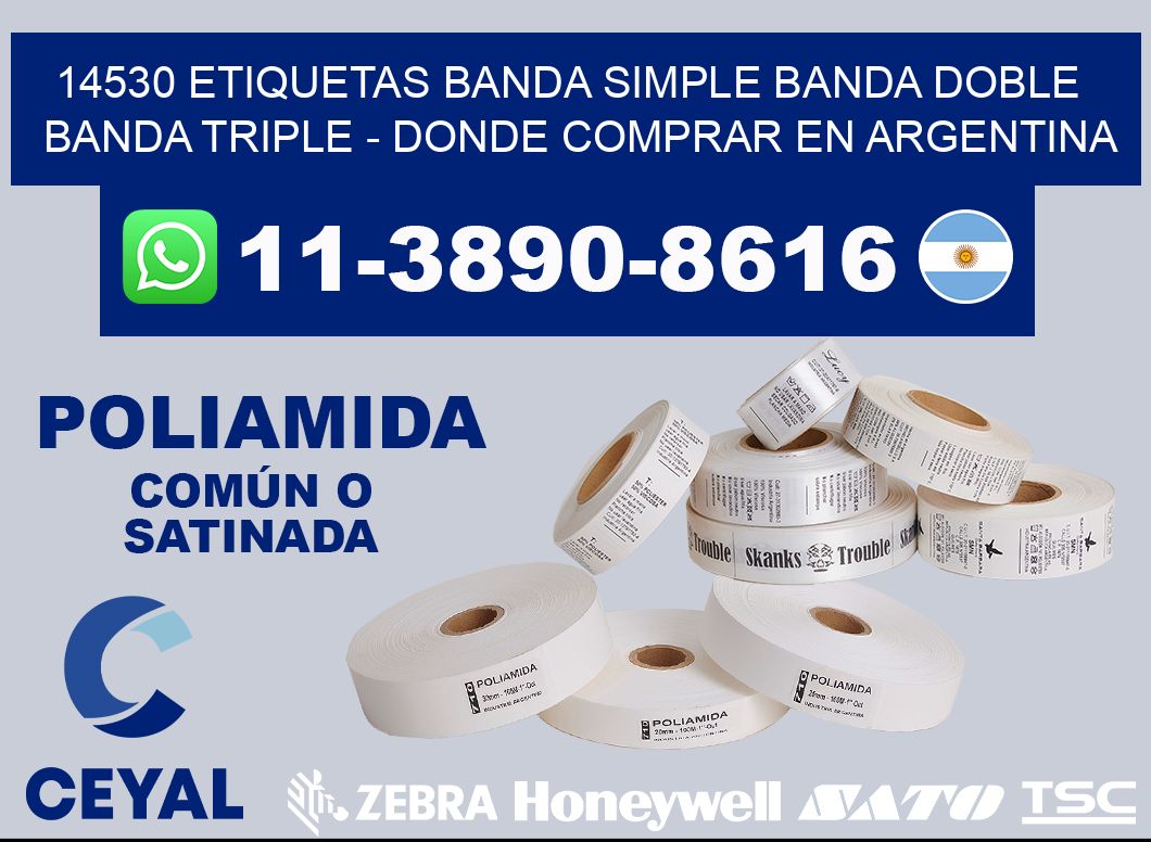 14530 etiquetas banda simple banda doble banda triple - Donde Comprar en Argentina