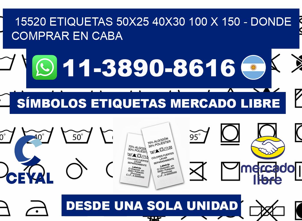 15520 etiquetas 50x25 40x30 100 x 150 - Donde Comprar en Caba