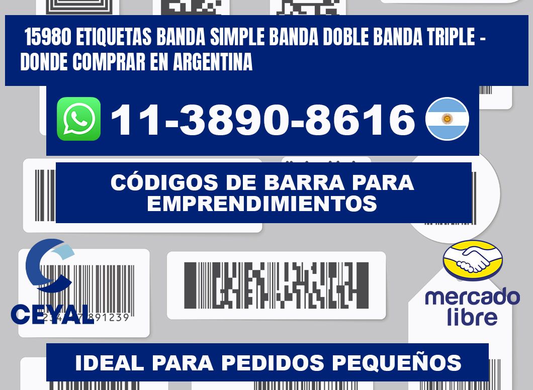15980 etiquetas banda simple banda doble banda triple - Donde Comprar en Argentina