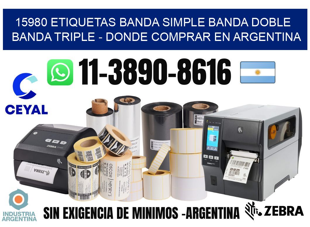 15980 etiquetas banda simple banda doble banda triple - Donde Comprar en Argentina