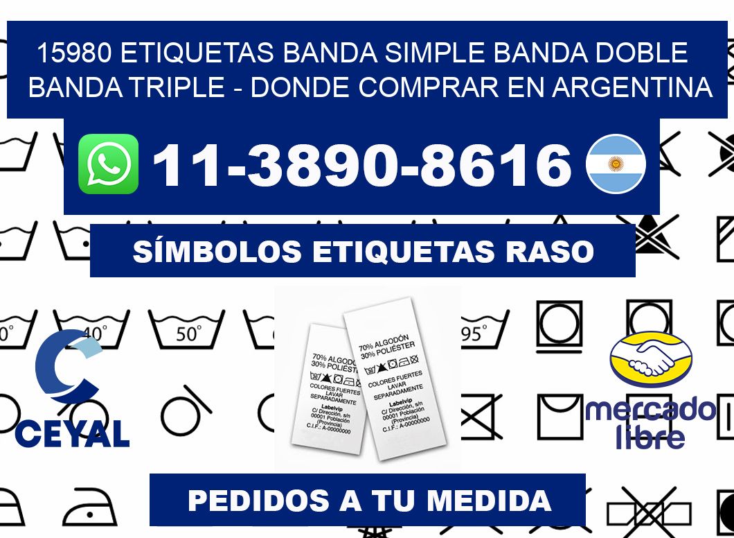 15980 etiquetas banda simple banda doble banda triple - Donde Comprar en Argentina
