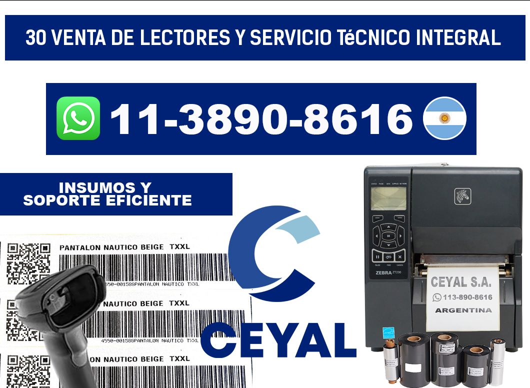 30 Venta de Lectores y Servicio Técnico Integral