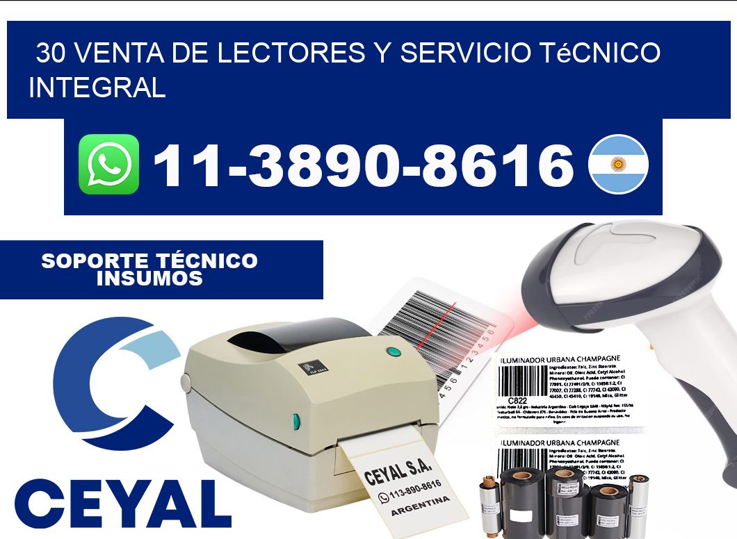 30 Venta de Lectores y Servicio Técnico Integral