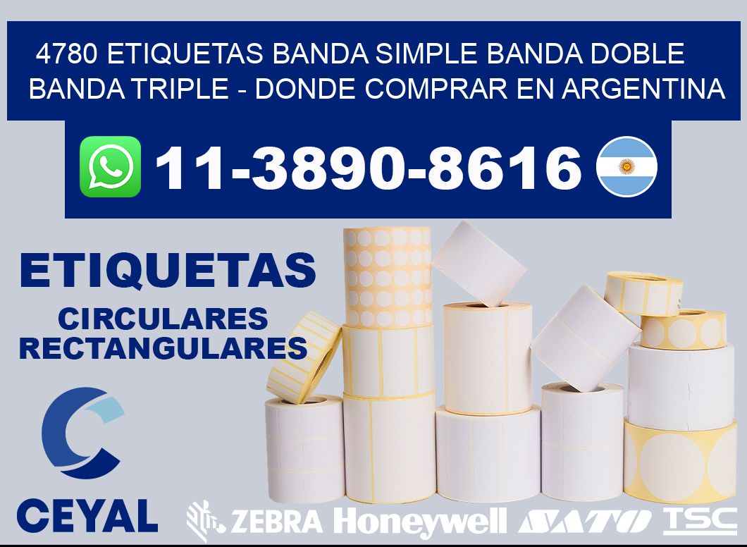 4780 etiquetas banda simple banda doble banda triple - Donde Comprar en Argentina