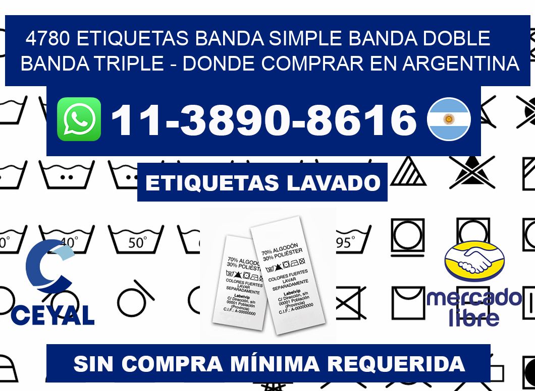 4780 etiquetas banda simple banda doble banda triple - Donde Comprar en Argentina