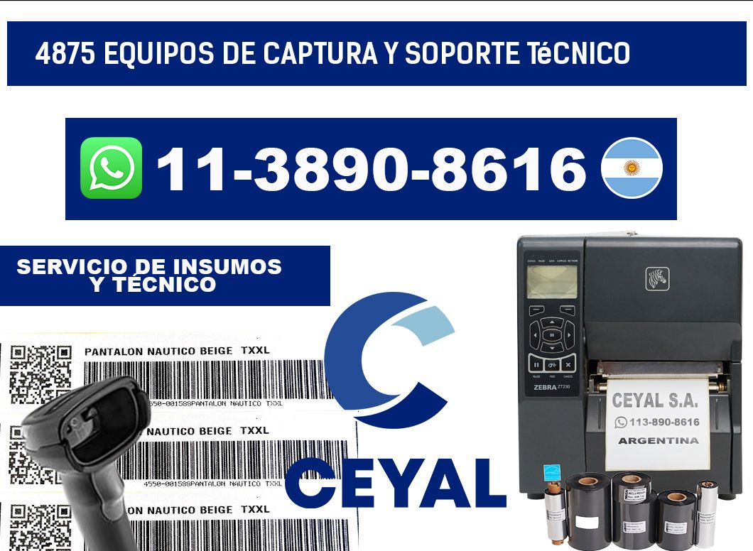 4875 Equipos de Captura y Soporte Técnico