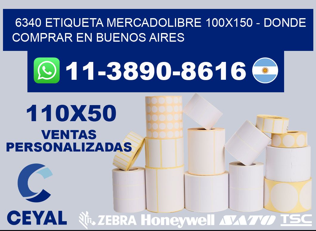 6340 etiqueta MercadoLibre 100x150 - Donde Comprar en Buenos Aires