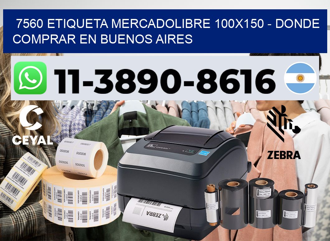 7560 etiqueta MercadoLibre 100×150 – Donde Comprar en Buenos Aires