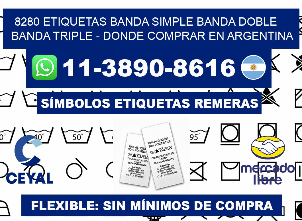8280 etiquetas banda simple banda doble banda triple - Donde Comprar en Argentina