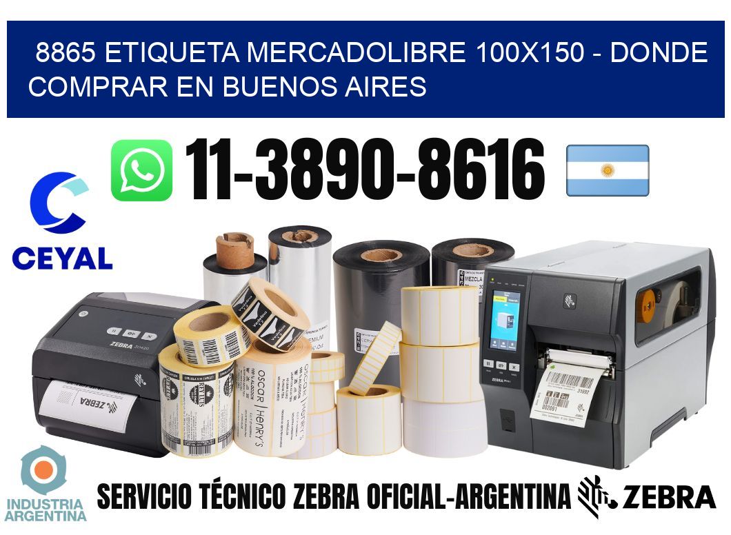 8865 etiqueta MercadoLibre 100x150 - Donde Comprar en Buenos Aires