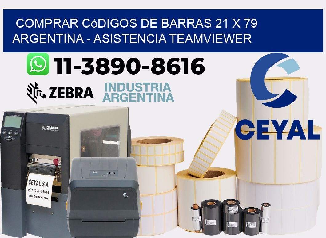 Comprar códigos de barras 21 x 79 argentina - asistencia teamviewer