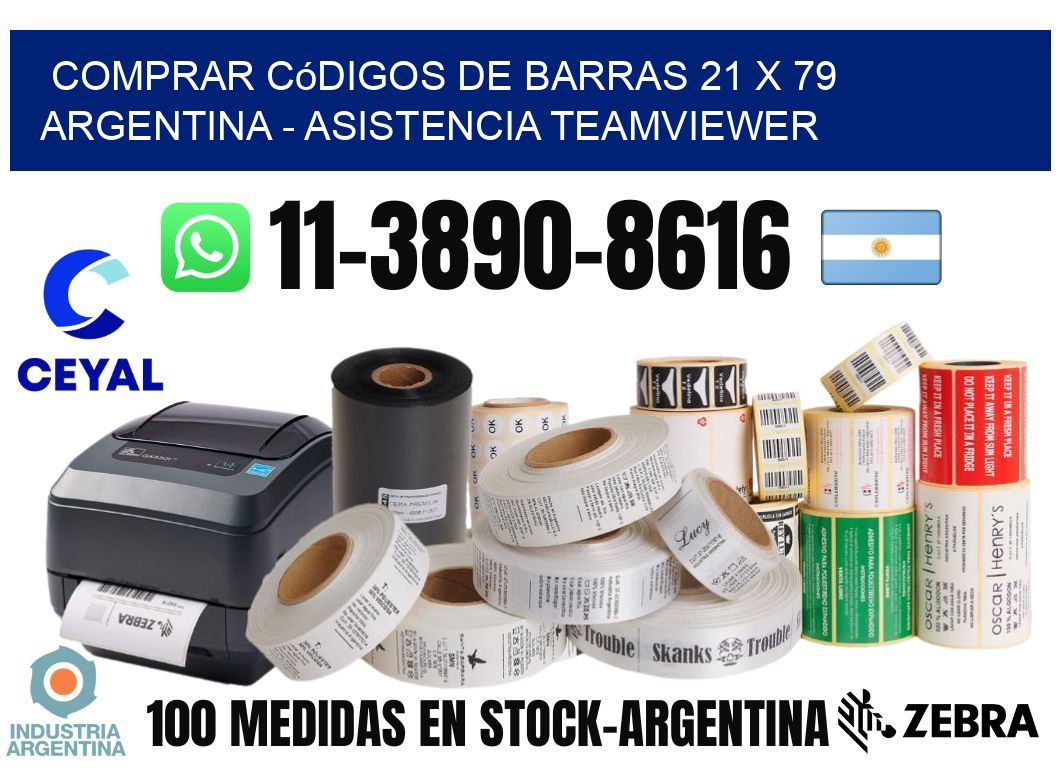 Comprar códigos de barras 21 x 79 argentina - asistencia teamviewer