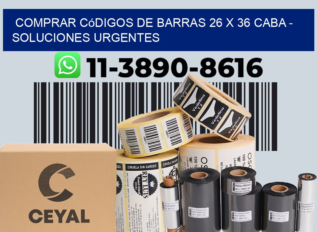 Comprar códigos de barras 26 x 36 CABA - soluciones urgentes