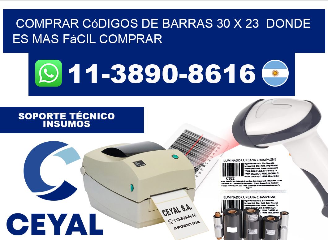 Comprar códigos de barras 30 x 23  Donde es mas fácil comprar
