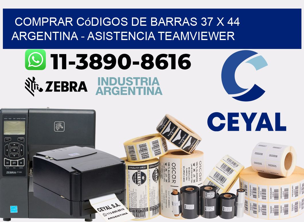 Comprar códigos de barras 37 x 44 argentina - asistencia teamviewer