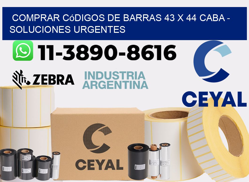 Comprar códigos de barras 43 x 44 CABA - soluciones urgentes