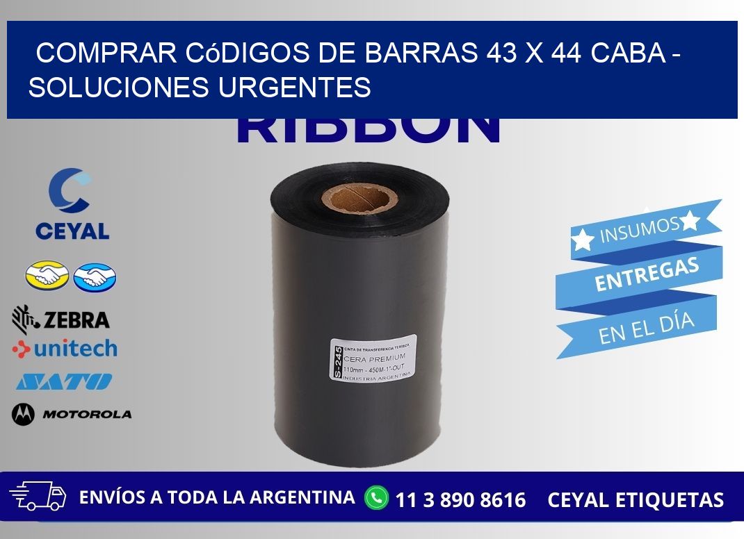 Comprar códigos de barras 43 x 44 CABA - soluciones urgentes