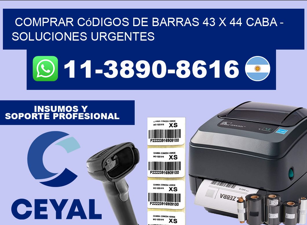 Comprar códigos de barras 43 x 44 CABA – soluciones urgentes