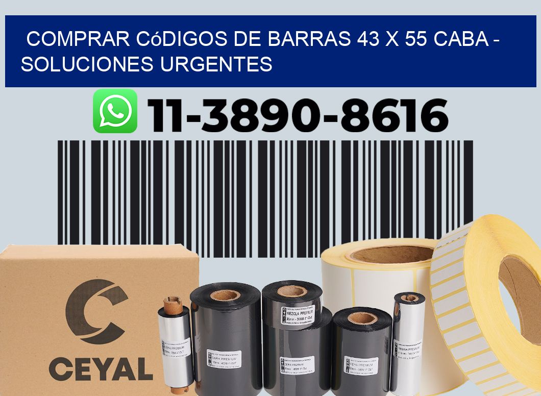 Comprar códigos de barras 43 x 55 CABA - soluciones urgentes