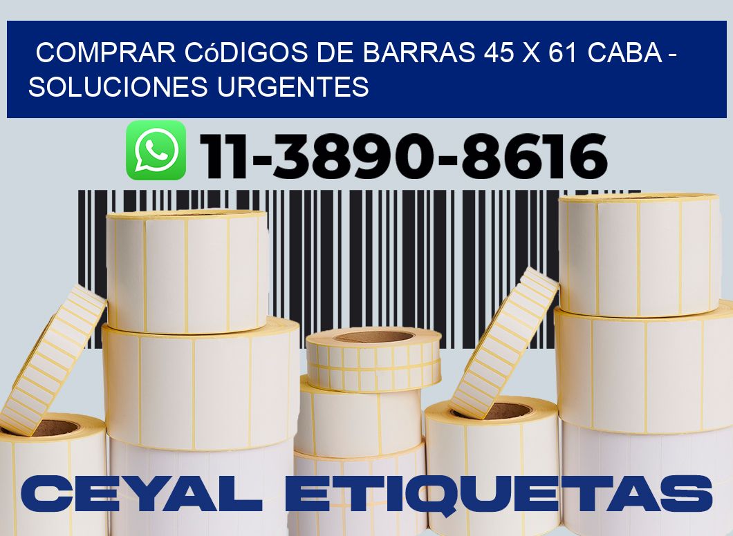 Comprar códigos de barras 45 x 61 CABA - soluciones urgentes