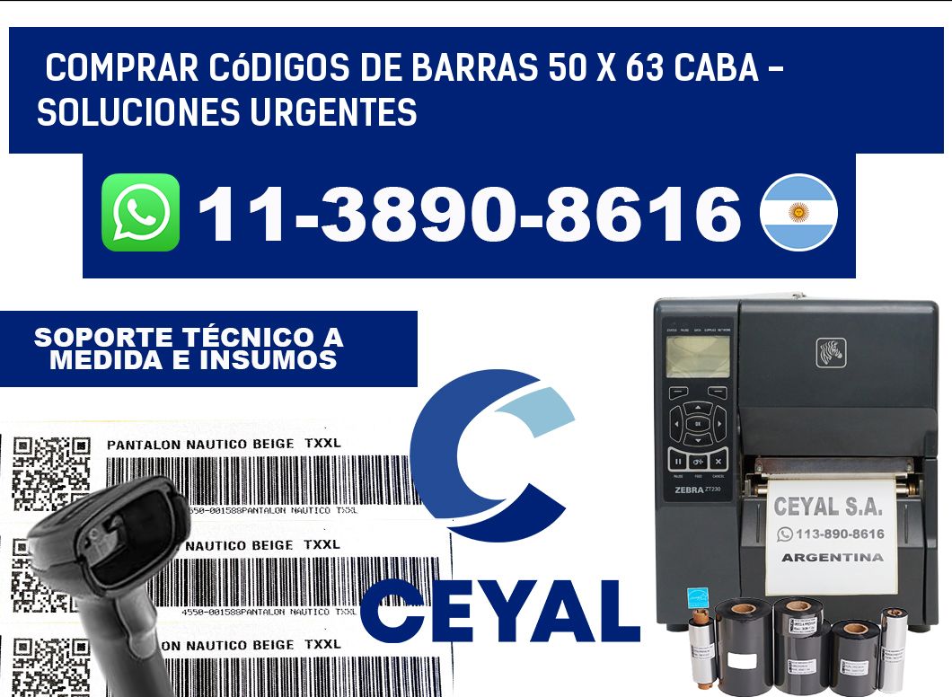 Comprar códigos de barras 50 x 63 CABA - soluciones urgentes