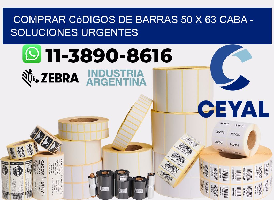 Comprar códigos de barras 50 x 63 CABA - soluciones urgentes