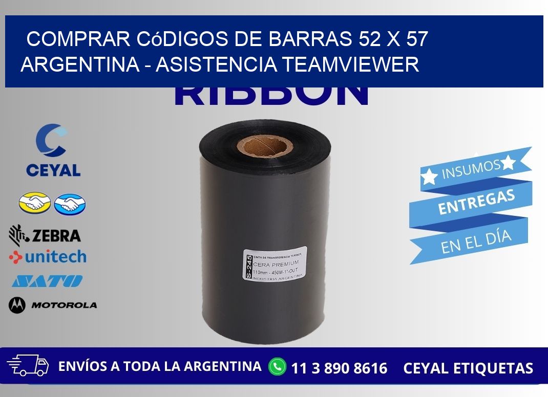 Comprar códigos de barras 52 x 57 argentina - asistencia teamviewer