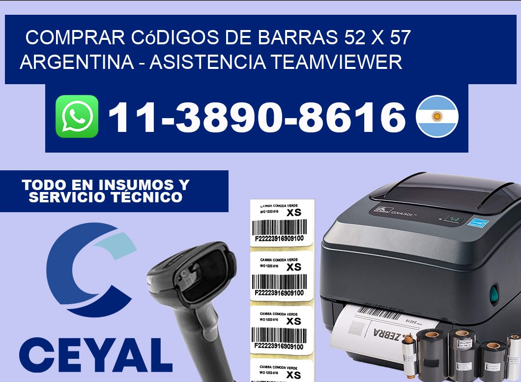 Comprar códigos de barras 52 x 57 argentina – asistencia teamviewer