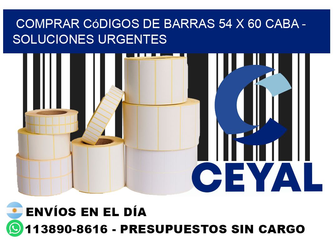 Comprar códigos de barras 54 x 60 CABA - soluciones urgentes