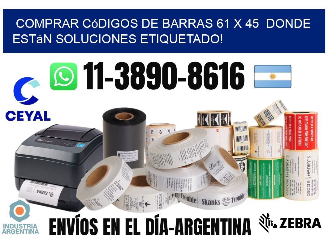 Comprar códigos de barras 61 x 45  donde están soluciones etiquetado!