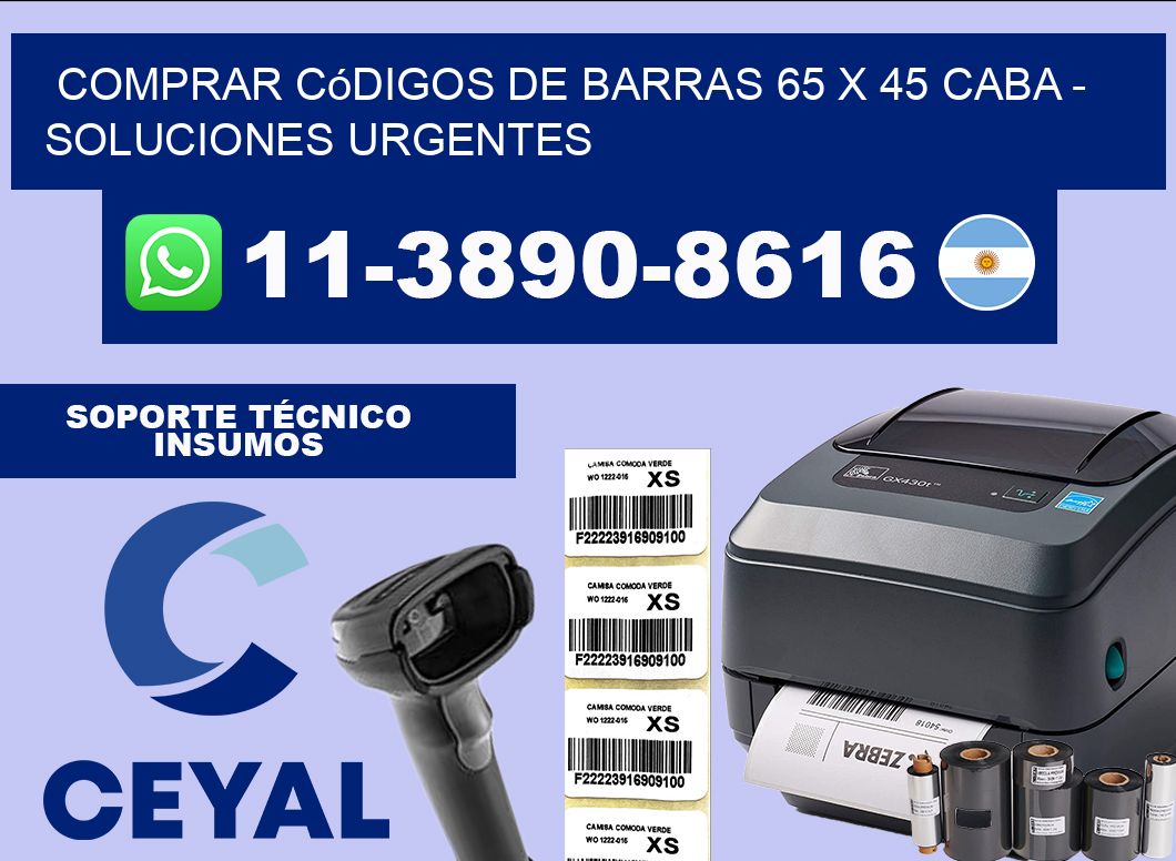 Comprar códigos de barras 65 x 45 CABA – soluciones urgentes