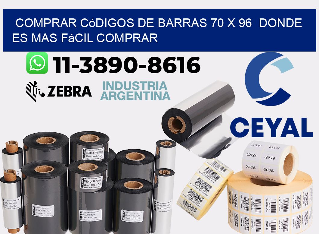 Comprar códigos de barras 70 x 96  Donde es mas fácil comprar