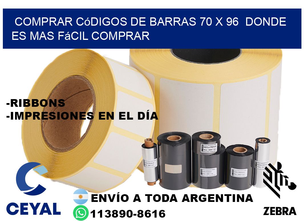 Comprar códigos de barras 70 x 96  Donde es mas fácil comprar