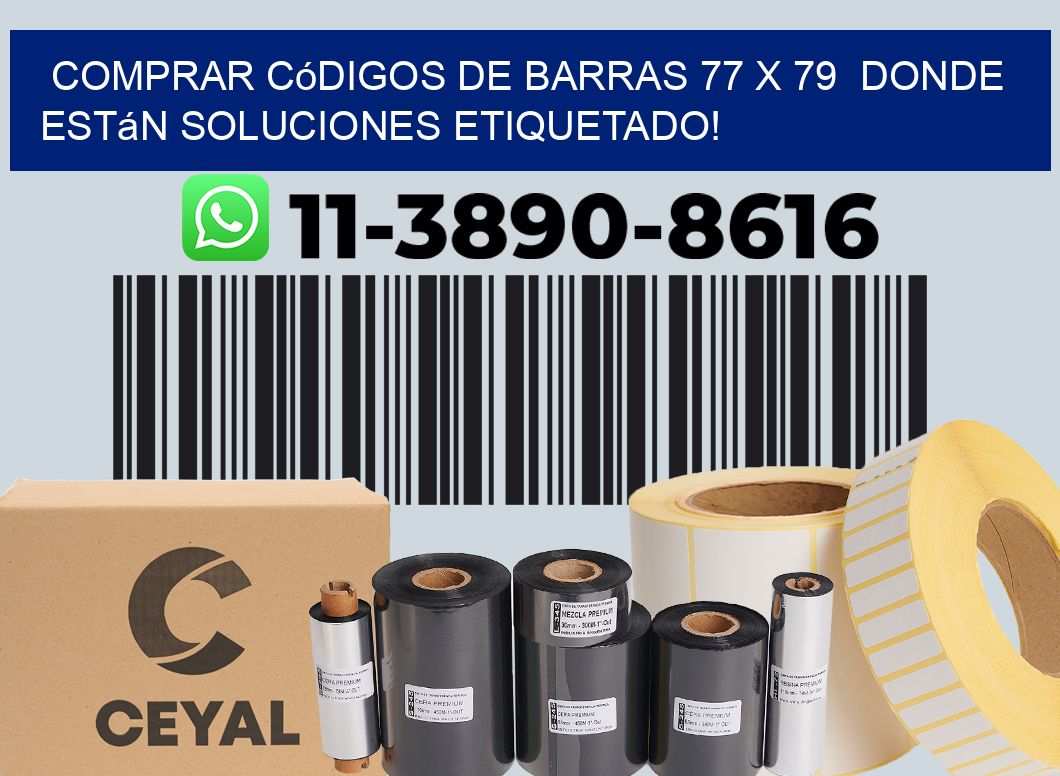 Comprar códigos de barras 77 x 79  donde están soluciones etiquetado!