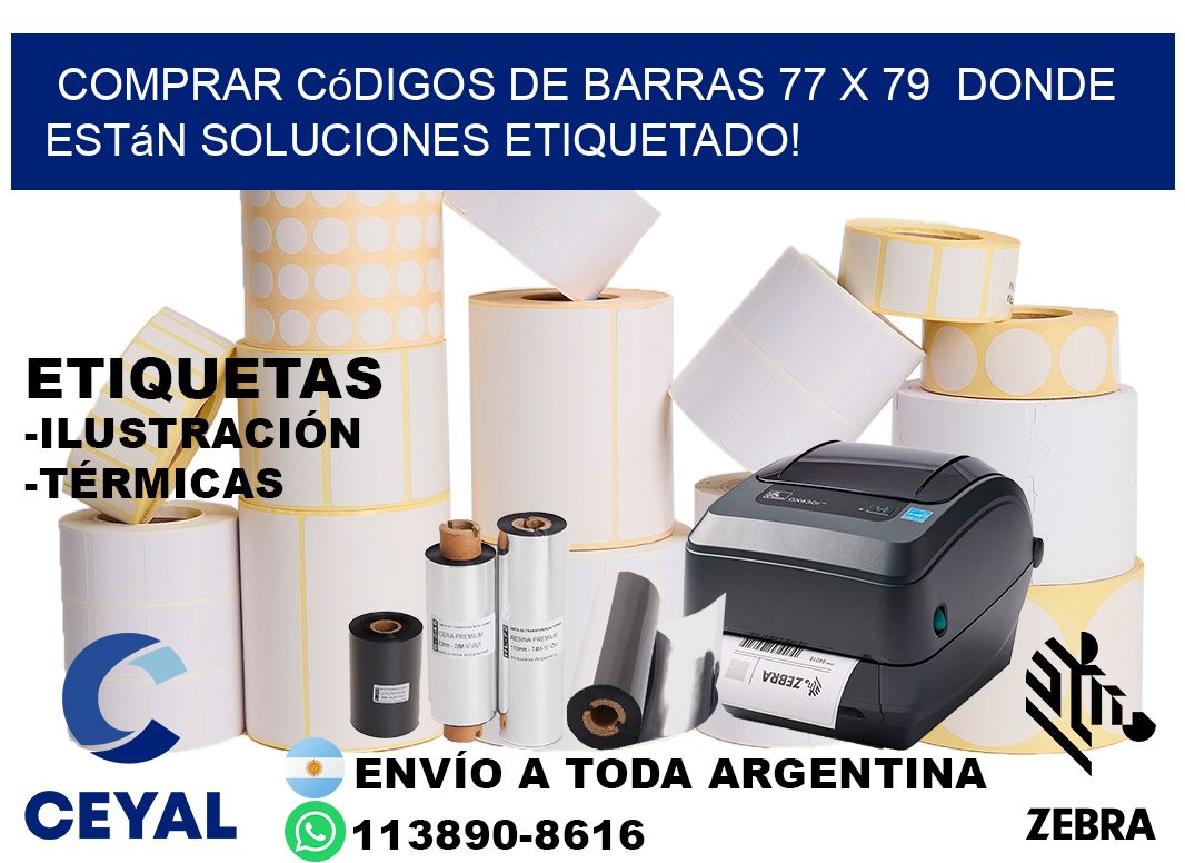 Comprar códigos de barras 77 x 79  donde están soluciones etiquetado!