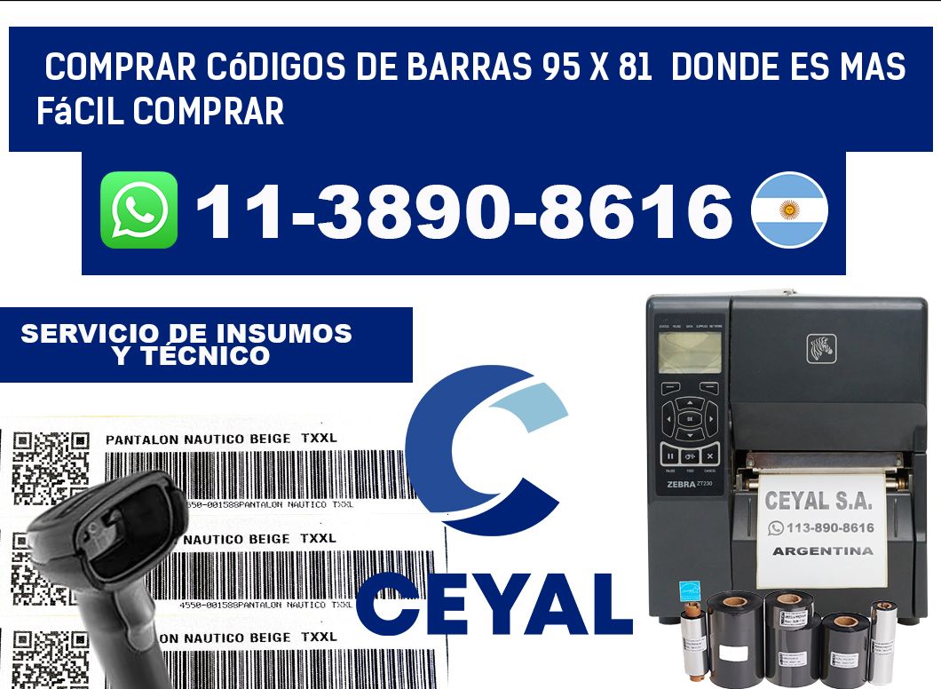 Comprar códigos de barras 95 x 81  Donde es mas fácil comprar