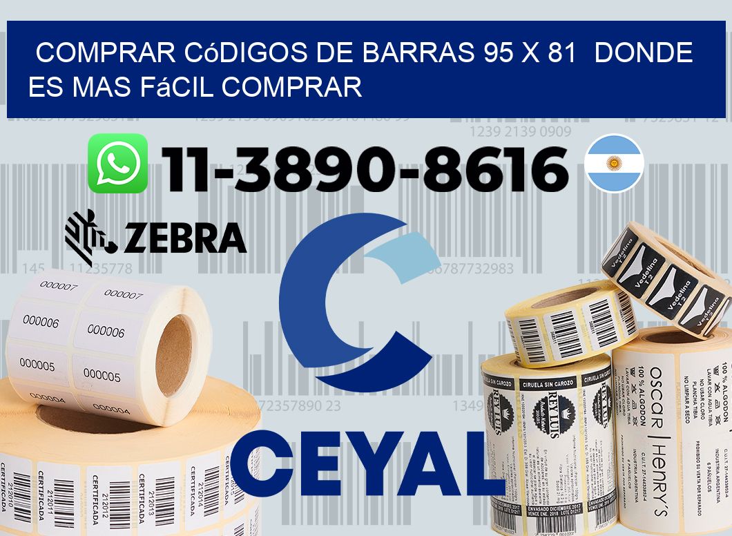 Comprar códigos de barras 95 x 81  Donde es mas fácil comprar