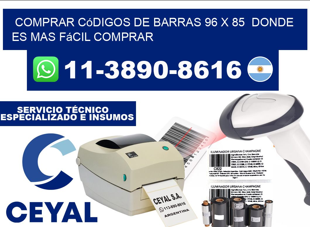 Comprar códigos de barras 96 x 85  Donde es mas fácil comprar