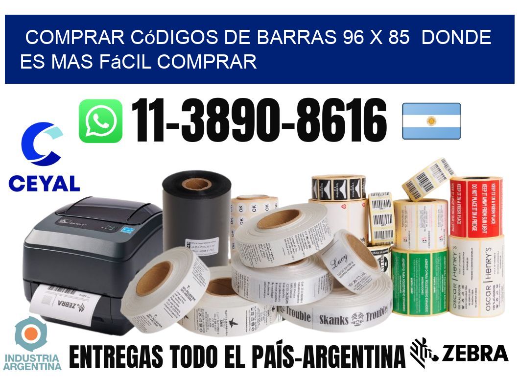 Comprar códigos de barras 96 x 85  Donde es mas fácil comprar