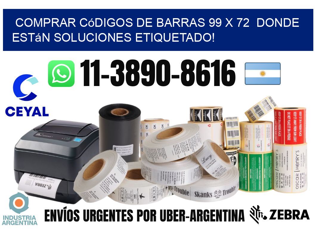 Comprar códigos de barras 99 x 72  donde están soluciones etiquetado!