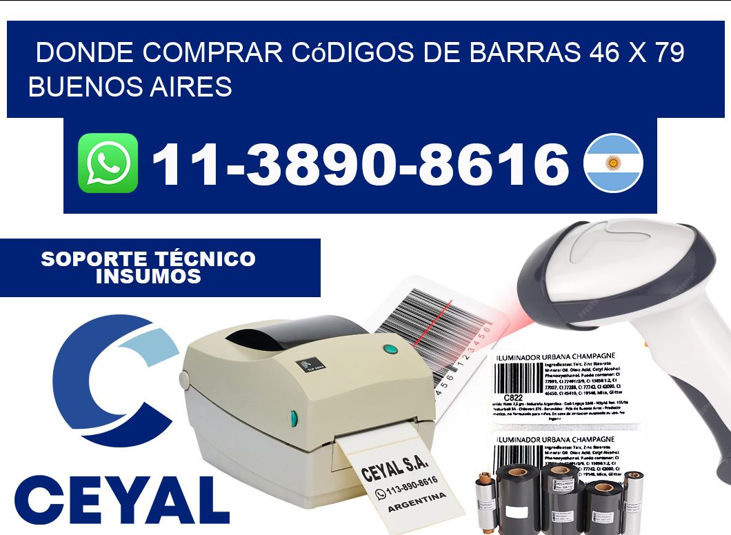 Donde Comprar códigos de barras 46 x 79  Buenos Aires