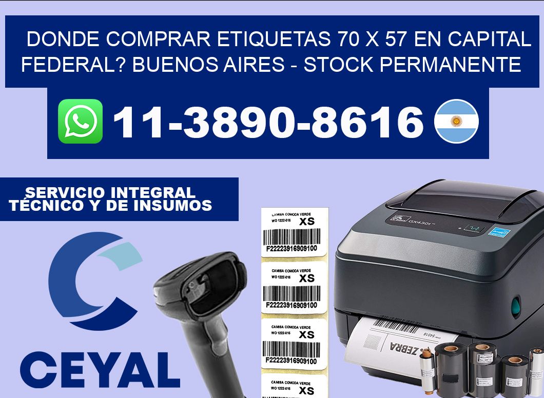 Donde Comprar etiquetas 70 x 57 en CAPITAL FEDERAL? Buenos Aires – Stock permanente