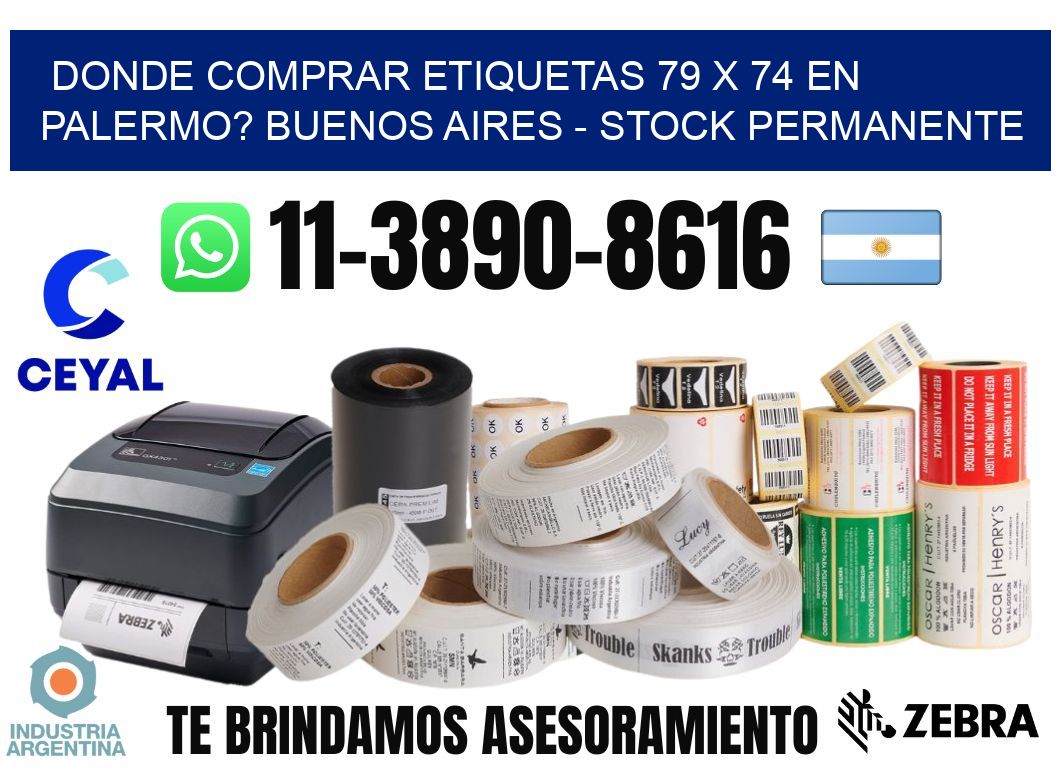 Donde Comprar etiquetas 79 x 74 en PALERMO? Buenos Aires - Stock permanente