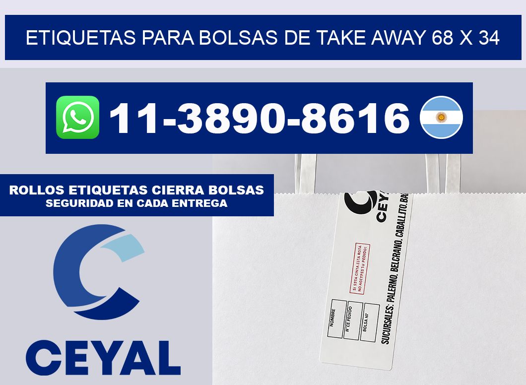 ETIQUETAS PARA BOLSAS DE TAKE AWAY 68 x 34