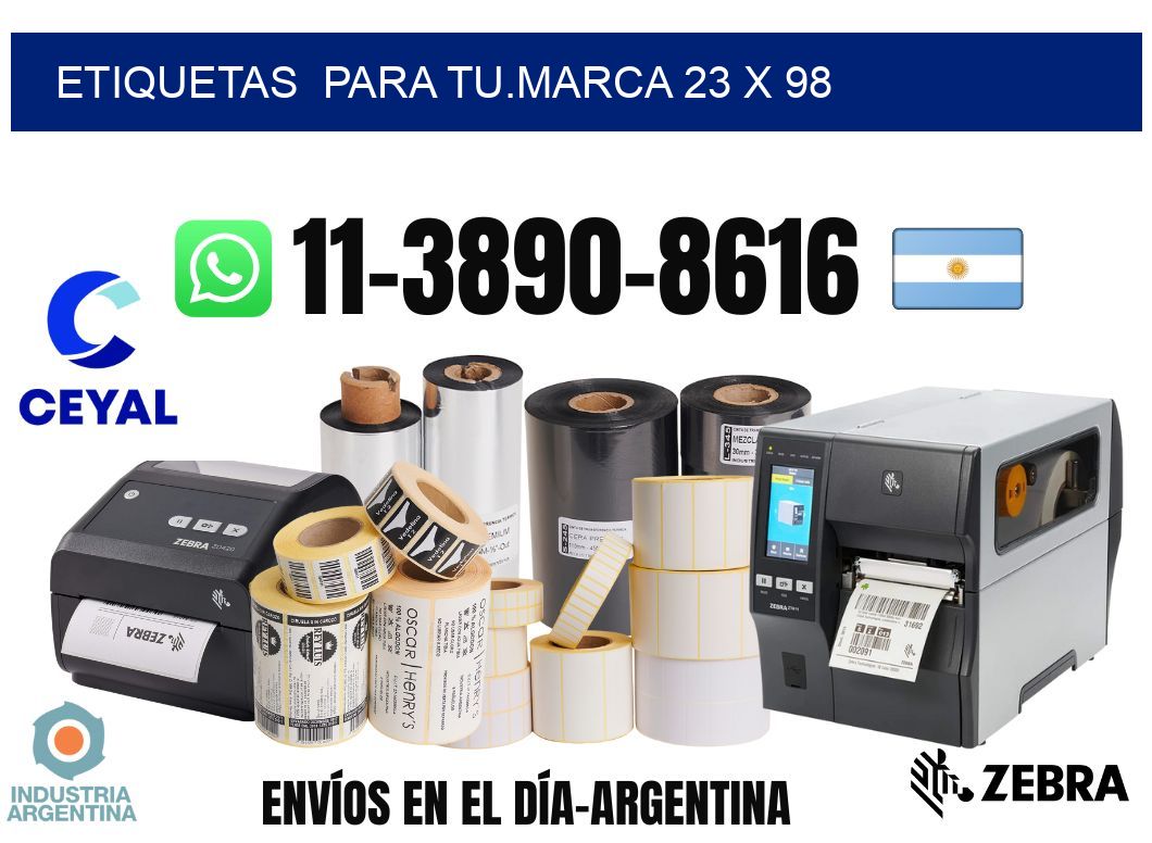 Etiquetas  para tu.marca 23 x 98