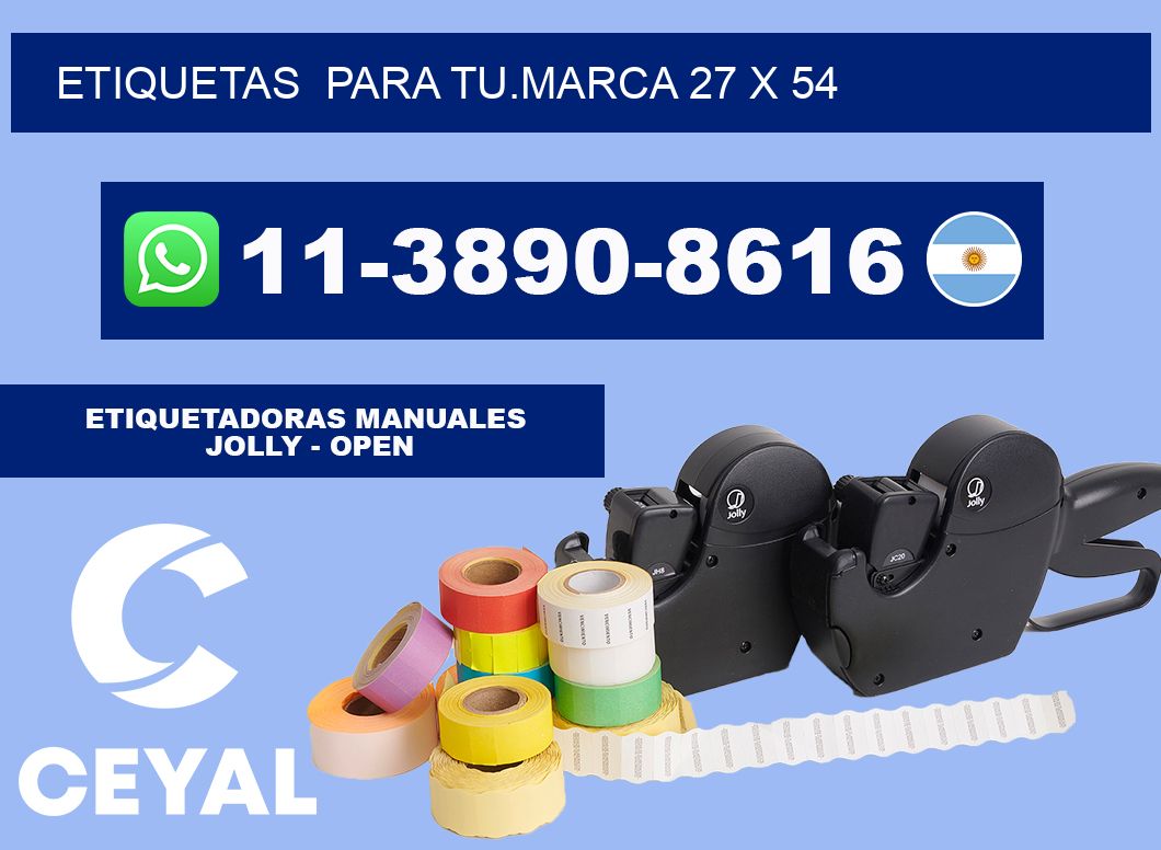Etiquetas  para tu.marca 27 x 54