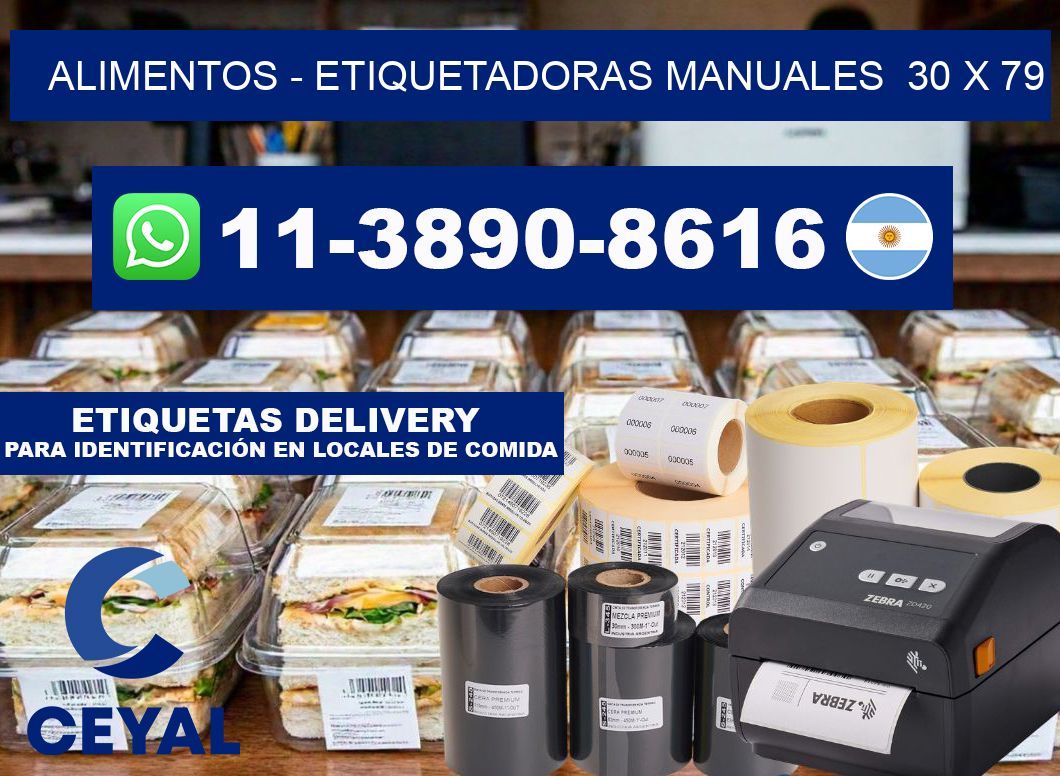 alimentos - Etiquetadoras Manuales  30 x 79