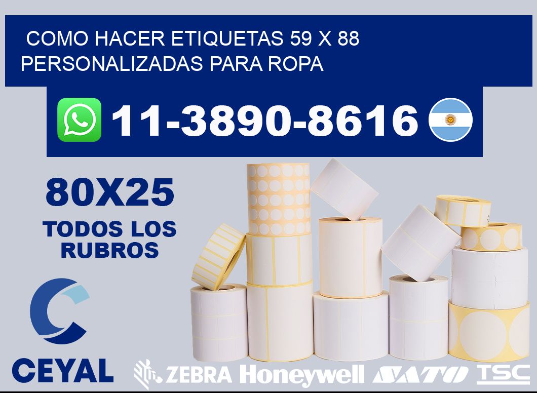 como hacer etiquetas 59 x 88 personalizadas para ropa