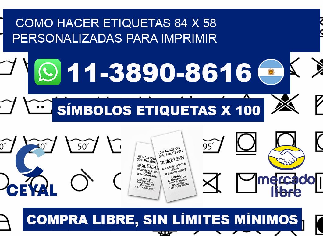 como hacer etiquetas 84 x 58 personalizadas para imprimir
