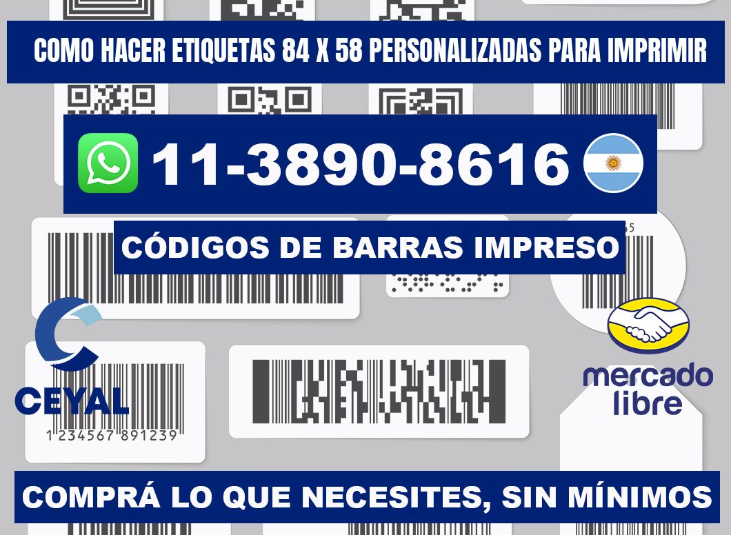 como hacer etiquetas 84 x 58 personalizadas para imprimir